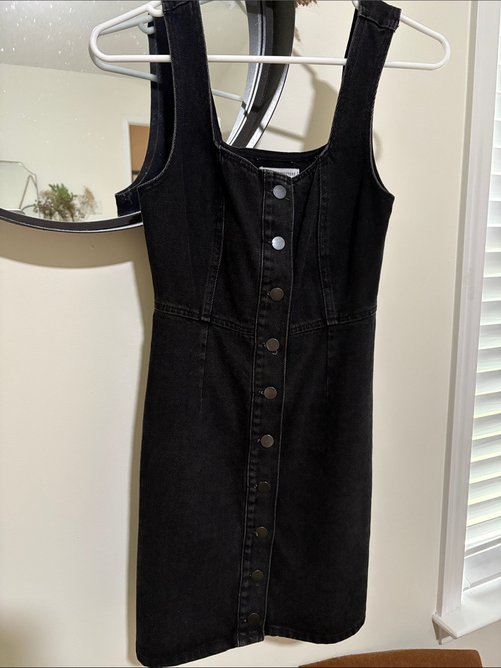 Urban Outfitters Black Button-Front Mini Dress